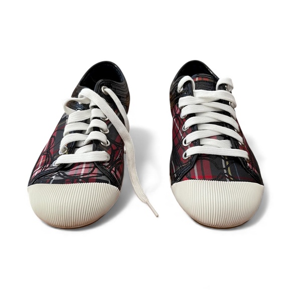 EUC - Coach Women's Shoes Zorra Plaid Sequins Sneakers Size 7 **Worn Once** - Picture 2 of 10